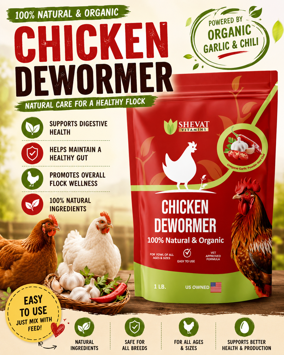 Natural Chicken Dewormer for Chickens: A Safe & Organic Way to Support Poultry Health