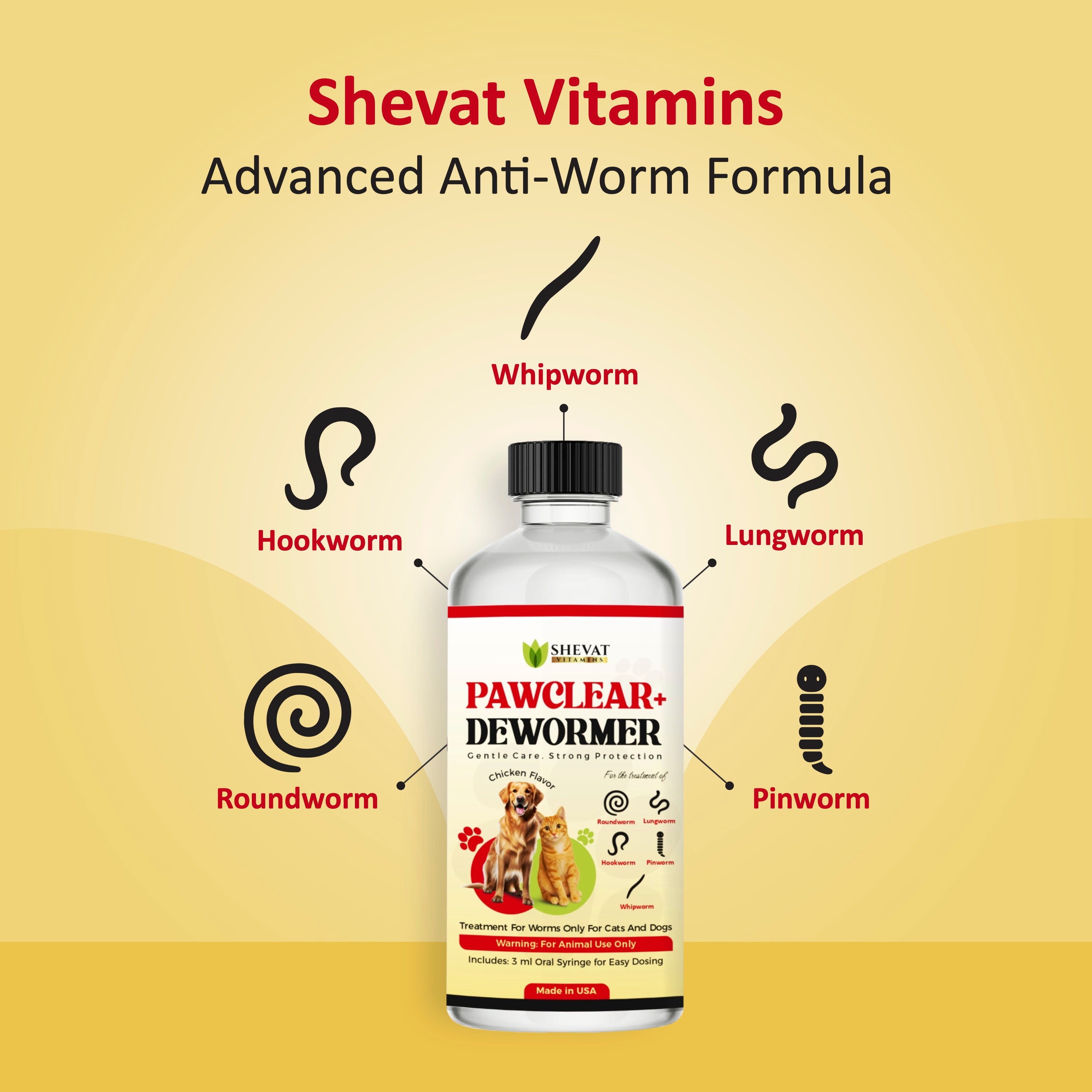 Shevat Vitamins PawClear Dewormer