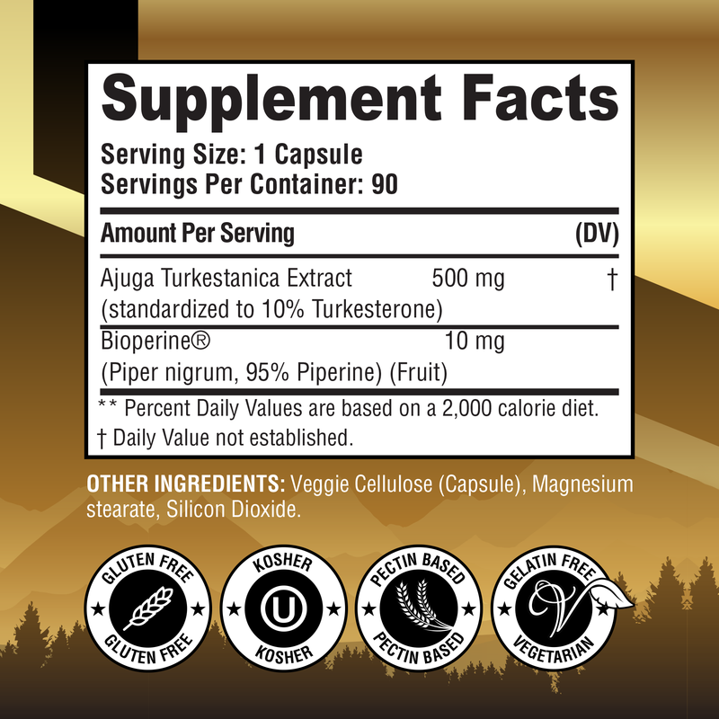 TURKESTERONE 500 MG COMPLEX WITH BIOPERINE