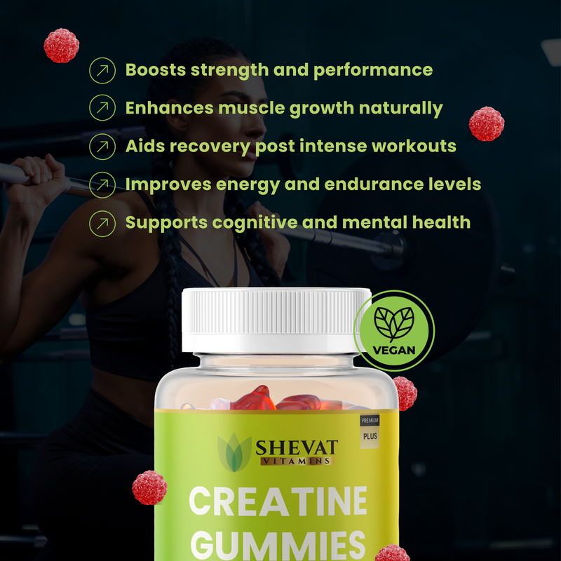 Premium Creatine Gummies – 40 Gummies – Supports Muscle Growth, Recovery, & Performance – Fast Absorption – Made in USA