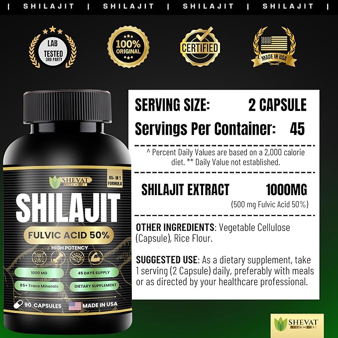 Shevat Pure Himalayan Shilajit Capsules