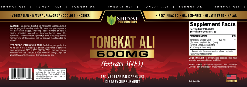 TONGKAT ALI 600MG EXTRACT 1:10