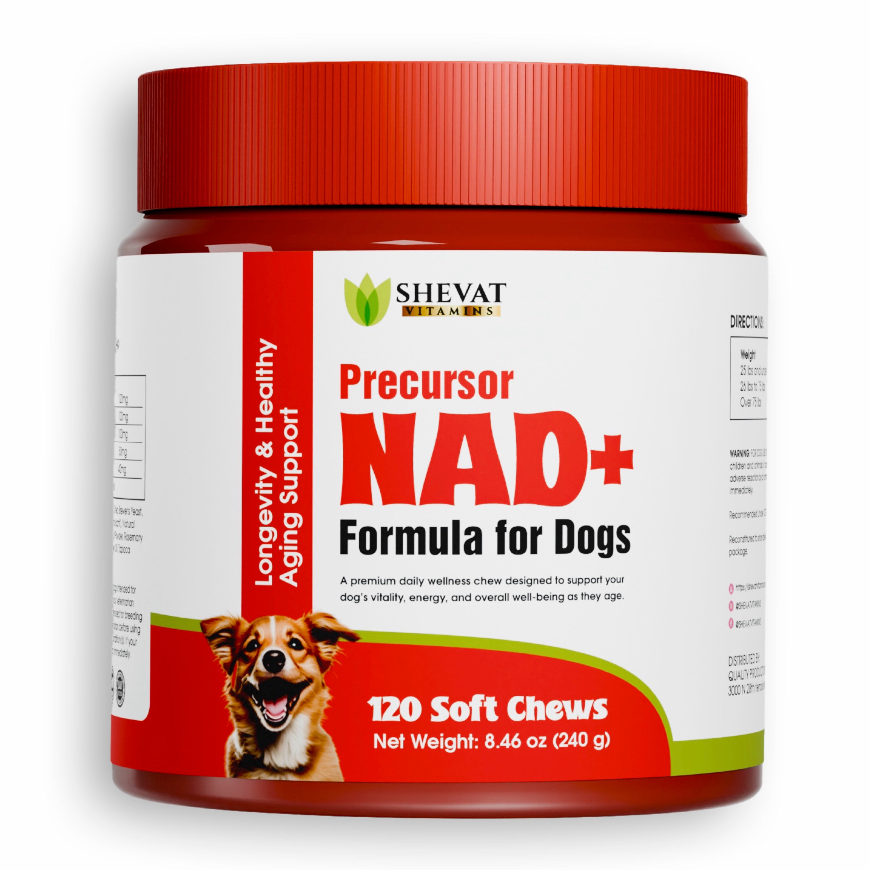 Shevat Vitamins NAD+ Precursor for Dogs