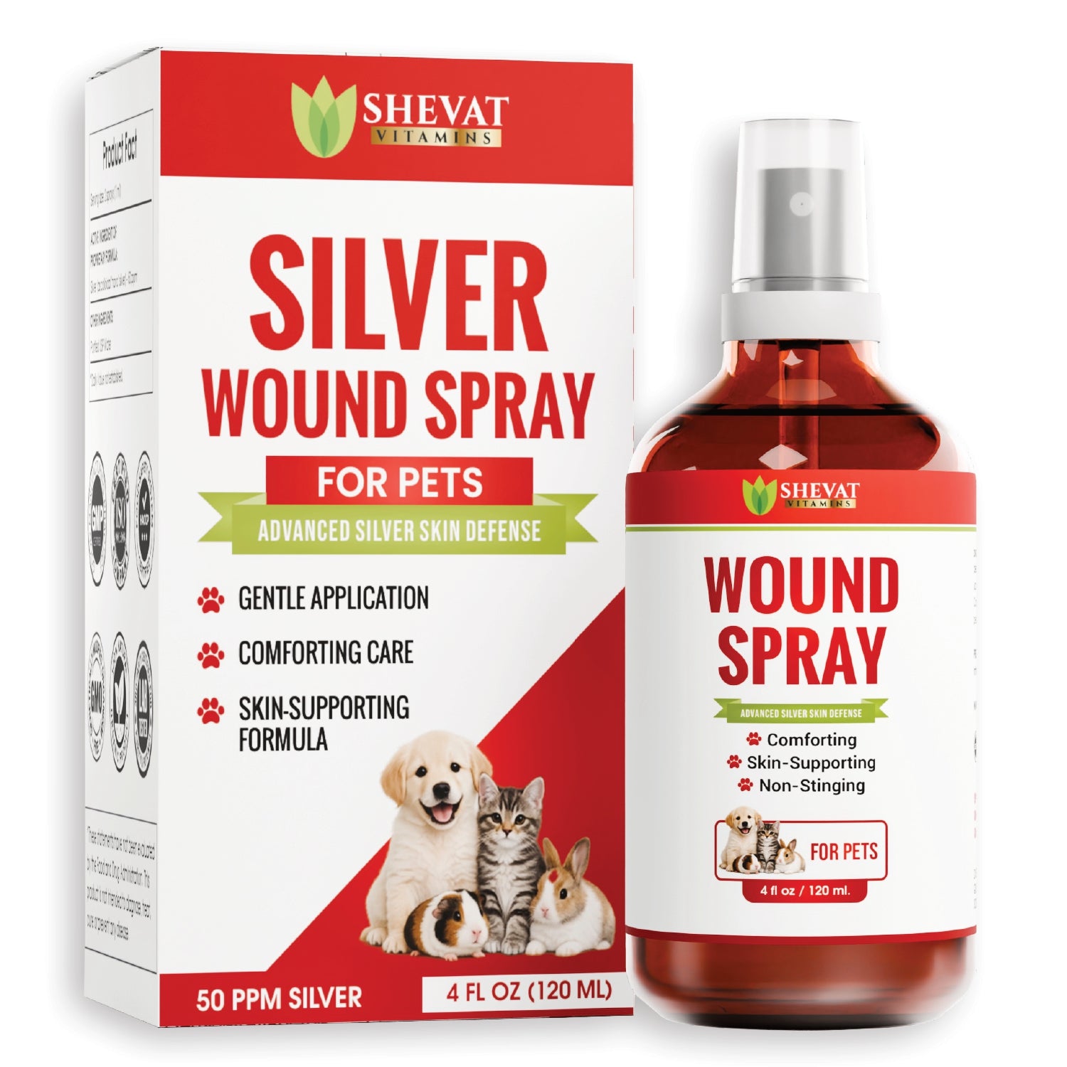 Shevat Vitamins Silver Wound Spray for Pets
