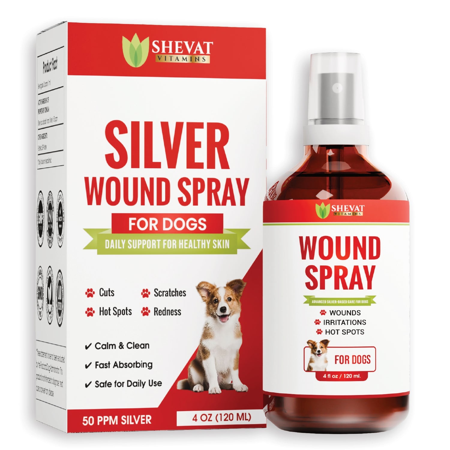 Shevat Vitamins Silver Wound Spray for Dogs