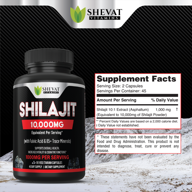 Shevat Vitamins Shilajit Extract 10,000mg