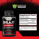 Shevat Vitamins Shilajit Supplement 50% Fulvic Acid